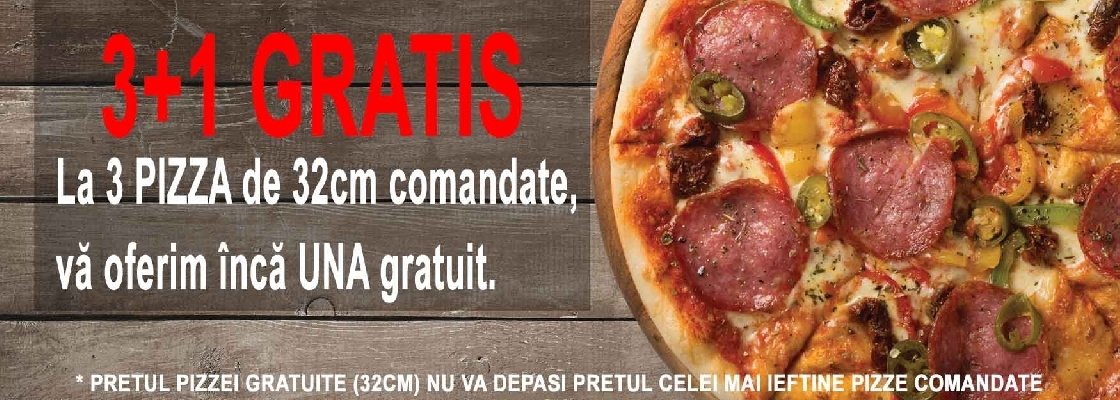 PIZZA 3+1 GRATIS